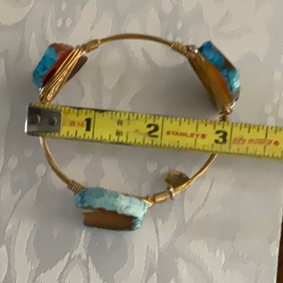 BB Bangle Bracelet with turquoise stones - Picture 3 of 9